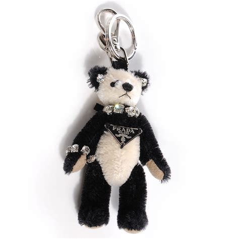 prada keypouch|prada teddy bear keychain.